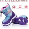 imageApakowa Kids Boys Girls Winter Snow Boots ToddlerLittle KidRainbow0330
