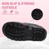 imageApakowa Kids Boys Girls Winter Snow Boots Waterproof Outdoor Insulated Snow Boots Little KidBig KidBlackgreyBurgundy3307
