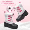 imageApakowa Kids Boys Girls Winter Snow Boots Waterproof Outdoor Insulated Snow Boots Little KidBig KidBlackgreyBurgundy3307