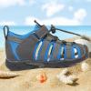 imageApakowa Kids Boys Sandals Summer Outdoor Athletic Double Strap ClosedToe Beach Sandals Sport ToddlerLittle KidGreyblue1207