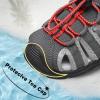 imageApakowa Kids Boys Sandals Summer Outdoor Athletic Double Strap ClosedToe Beach Sandals Sport ToddlerLittle KidGreyscarlet1207