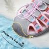 imageApakowa Kids Boys Sandals Summer Outdoor Athletic Double Strap ClosedToe Beach Sandals Sport ToddlerLittle KidLightgreypink1207