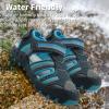 imageApakowa Kids Boys Sandals Summer Outdoor Athletic Double Strap ClosedToe Beach Sandals Sport ToddlerLittle KidNavyBlue