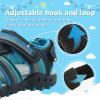 imageApakowa Kids Boys Sandals Summer Outdoor Athletic Double Strap ClosedToe Beach Sandals Sport ToddlerLittle KidNavyBlue