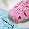 imageApakowa Kids Boys Sandals Summer Outdoor Athletic Double Strap ClosedToe Beach Sandals Sport ToddlerLittle KidPink1207