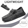 imageApakowa Kids Boys Slip On Loafers Boat Shoes Girls Loafers Shoes ToddlerLittle KidBig KidBlack