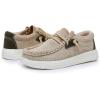 imageApakowa Kids Boys Slip On Loafers Boat Shoes Girls Loafers Shoes ToddlerLittle KidBig KidLightbrown