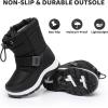imageApakowa Kids Girls Cold Weather Snow Boots ToddlerLittle KidBlack0327
