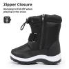 imageApakowa Kids Girls Cold Weather Snow Boots ToddlerLittle KidBlack0327