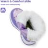 imageApakowa Kids Girls Cold Weather Snow Boots ToddlerLittle KidPurple0328