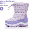 imageApakowa Kids Girls Cold Weather Snow Boots ToddlerLittle KidPurple0328