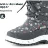 imageApakowa Kids Girls Insulated Fur Winter Warm Snow Boots ToddlerLittle KidGrey