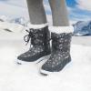 imageApakowa Kids Girls Insulated Fur Winter Warm Snow Boots ToddlerLittle KidGrey