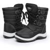 imageApakowa Kids Girls Insulated Fur Winter Warm Snow Boots ToddlerLittle KidHdl020black