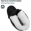 imageApakowa Kids Girls Insulated Fur Winter Warm Snow Boots ToddlerLittle KidHdl020black