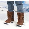 imageApakowa Kids Girls Insulated Fur Winter Warm Snow Boots ToddlerLittle KidHdl020brown