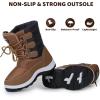 imageApakowa Kids Girls Insulated Fur Winter Warm Snow Boots ToddlerLittle KidHdl020brown