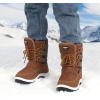 imageApakowa Kids Girls Insulated Fur Winter Warm Snow Boots ToddlerLittle KidHdl020brown