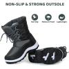 imageApakowa Kids Girls Insulated Fur Winter Warm Snow Boots ToddlerLittle KidHdl020grey