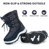 imageApakowa Kids Girls Insulated Fur Winter Warm Snow Boots ToddlerLittle KidHdl020navy
