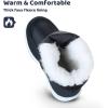 imageApakowa Kids Girls Insulated Fur Winter Warm Snow Boots ToddlerLittle KidHdl020navy