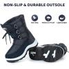 imageApakowa Kids Girls Insulated Fur Winter Warm Snow Boots ToddlerLittle KidHdl020navy