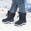 imageApakowa Kids Girls Insulated Fur Winter Warm Snow Boots ToddlerLittle KidHdl020navy