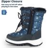 imageApakowa Kids Girls Insulated Fur Winter Warm Snow Boots ToddlerLittle KidNavy