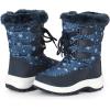 imageApakowa Kids Girls Insulated Fur Winter Warm Snow Boots ToddlerLittle KidNavy