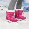 imageApakowa Kids Girls Insulated Fur Winter Warm Snow Boots ToddlerLittle KidPeach
