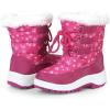imageApakowa Kids Girls Insulated Fur Winter Warm Snow Boots ToddlerLittle KidPeach