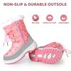 imageApakowa Kids Girls Insulated Fur Winter Warm Snow Boots ToddlerLittle KidPink