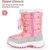 imageApakowa Kids Girls Insulated Fur Winter Warm Snow Boots ToddlerLittle KidPink