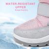 imageApakowa Kids Girls Insulated Fur Winter Warm Snow Boots ToddlerLittle KidPink7322