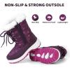 imageApakowa Kids Girls Insulated Fur Winter Warm Snow Boots ToddlerLittle KidPurple