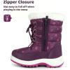 imageApakowa Kids Girls Insulated Fur Winter Warm Snow Boots ToddlerLittle KidPurple
