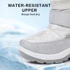 imageApakowa Kids Girls Insulated Fur Winter Warm Snow Boots ToddlerLittle KidSilver7322