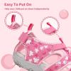 imageApakowa Kids Girls Soft Sole Closed Toe Sandals Summer Shoes with Arch Support ToddlerLittle KidY1030pink