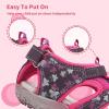 imageApakowa Kids Girls Soft Sole Closed Toe Sandals Summer Shoes with Arch Support ToddlerLittle KidY1030purple