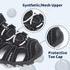 imageApakowa Kids Girls Soft Sole Closed Toe Sandals Summer Shoes with Arch Support ToddlerLittle KidY605black