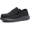 imageApakowa Kids Boys Girls Loafers SlipOn Lightweight Comfortable Shoes ToddlerLittle KidBig KidBlack