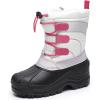 imageApakowa Kids Boys Girls Winter Snow Boots Waterproof Outdoor Insulated Snow Boots Little KidBig KidBlackgreyBurgundy3307