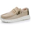 imageApakowa Kids Boys Slip On Loafers Boat Shoes Girls Loafers Shoes ToddlerLittle KidBig KidLightbrown
