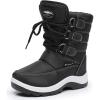 imageApakowa Kids Girls Insulated Fur Winter Warm Snow Boots ToddlerLittle KidHdl020black