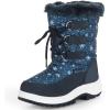 imageApakowa Kids Girls Insulated Fur Winter Warm Snow Boots ToddlerLittle KidNavy