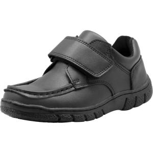 imageApakowa Boys Oxford School Uniform Loafer Shoes Adjustable Strap Comfort Dress Shoes ToddlerLittle KidBig KidBlack 1