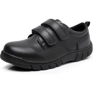 imageApakowa Boys Oxford School Uniform Loafer Shoes Adjustable Strap Comfort Dress Shoes ToddlerLittle KidBig KidBlack3
