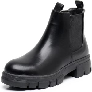 imageApakowa Girls Chelsea Boots Slip On Ankle Booties Little KidBig KidBlackzsf05