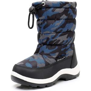 imageApakowa Kids Boys Girls Cold Weather Water Resistant Winter Snow Boots ToddlerLittle KidBig KidBlueBlack
