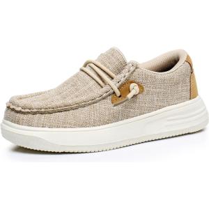 imageApakowa Kids Boys Girls Loafers SlipOn Lightweight Comfortable Shoes ToddlerLittle KidBig KidBrown